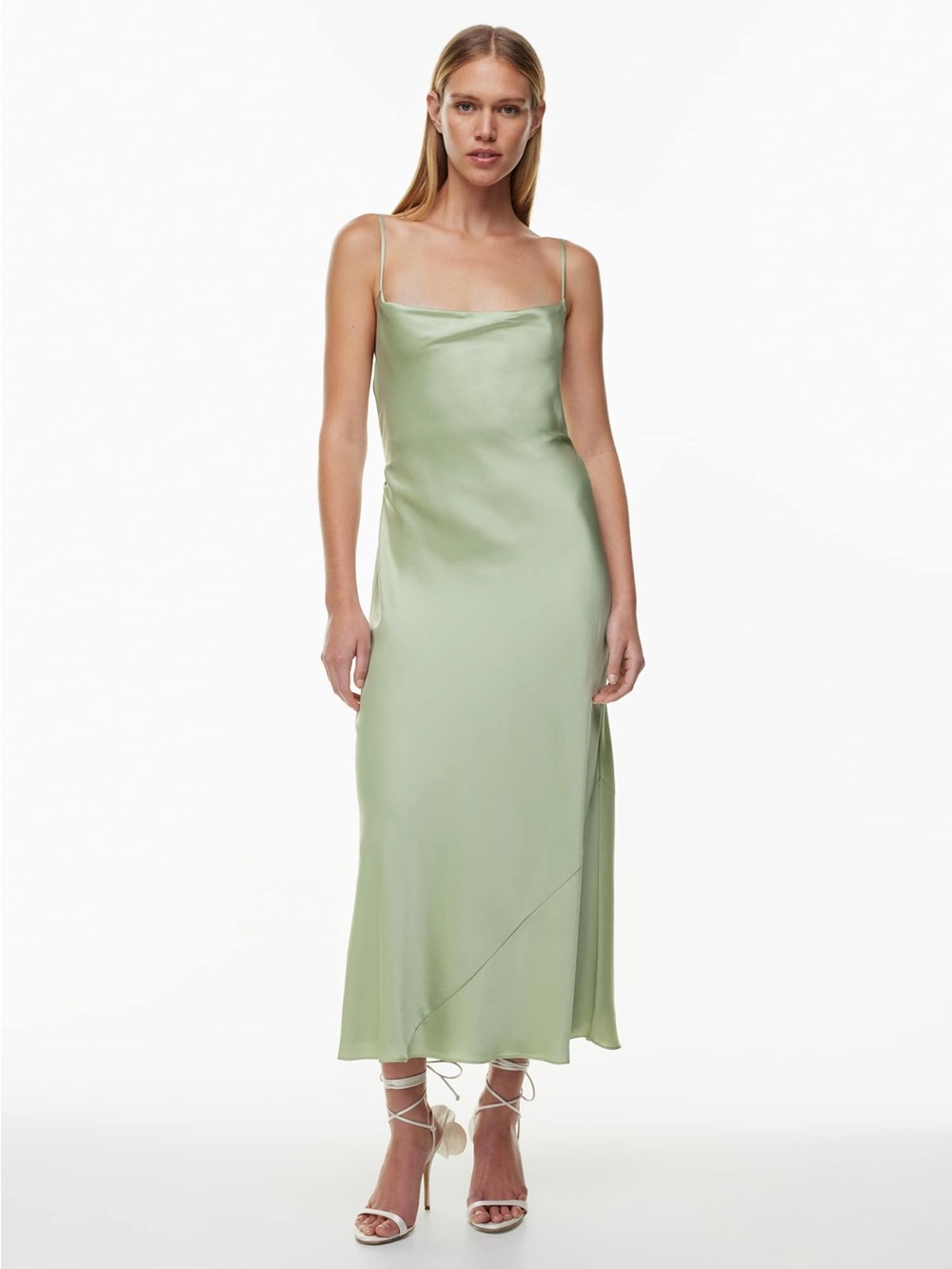 Aritzia Zen Affection Satin Maxi Dress